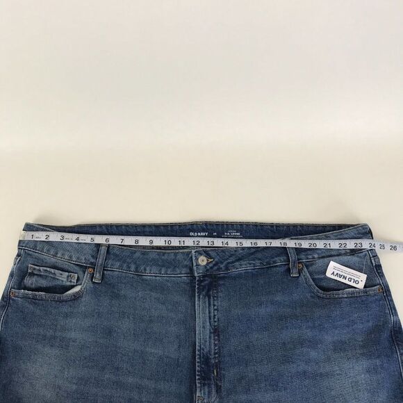 Old Navy High Rise O.G. Loose Jeans Women’s Plus Size 26 Raw Hem Stretch - Picture 8 of 15